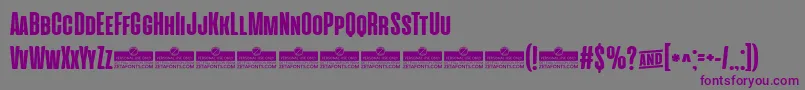 フォントCinematograficaExtraboldTrial – 紫色のフォント、灰色の背景