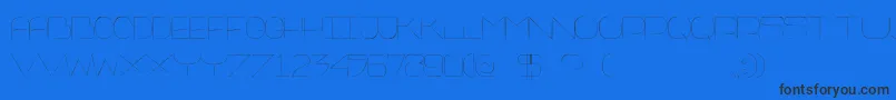 Police Thinfranq – polices noires sur fond bleu