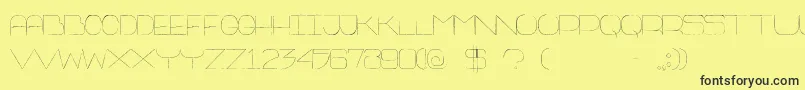 Thinfranq Font – Black Fonts on Yellow Background