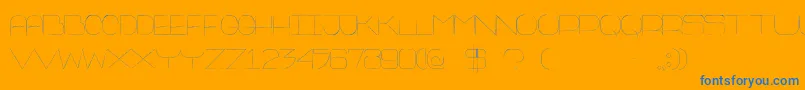 More about Thinfranq Font Thinfranq Font – Blue Fonts on Orange Background