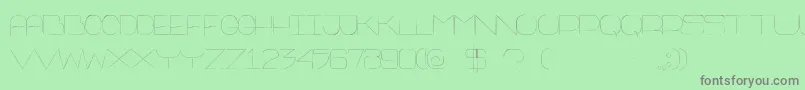 Thinfranq Font – Gray Fonts on Green Background