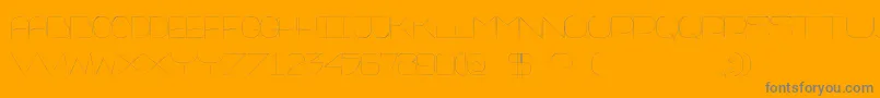 Thinfranq Font – Gray Fonts on Orange Background