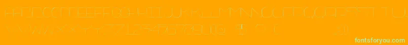 Thinfranq-Schriftart – Grüne Schriften auf orangefarbenem Hintergrund