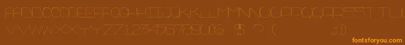 Thinfranq Font – Orange Fonts on Brown Background