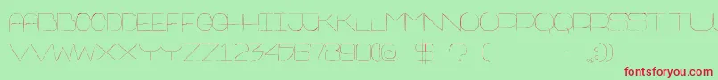 Thinfranq Font – Red Fonts on Green Background