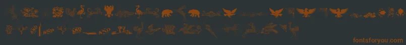 CornucopiaOfDingbatsThree Font – Brown Fonts on Black Background