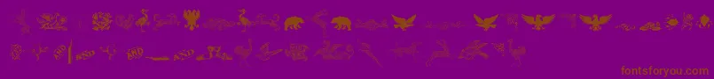 CornucopiaOfDingbatsThree Font – Brown Fonts on Purple Background