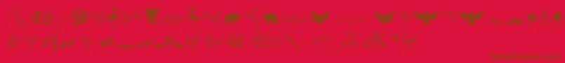 CornucopiaOfDingbatsThree Font – Brown Fonts on Red Background