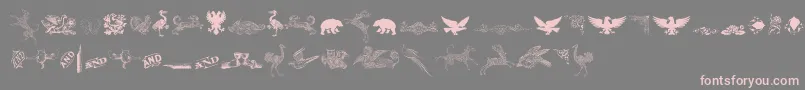 CornucopiaOfDingbatsThree Font – Pink Fonts on Gray Background