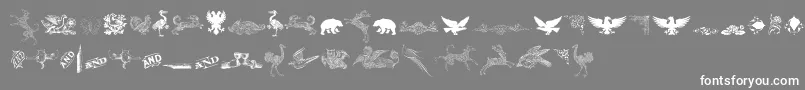 CornucopiaOfDingbatsThree Font – White Fonts on Gray Background