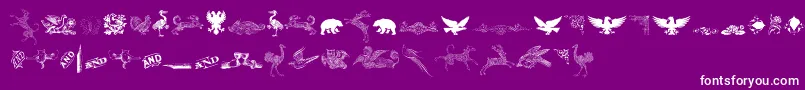 CornucopiaOfDingbatsThree Font – White Fonts on Purple Background