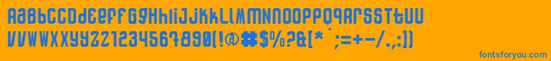 PatinioRotulo Font – Blue Fonts on Orange Background