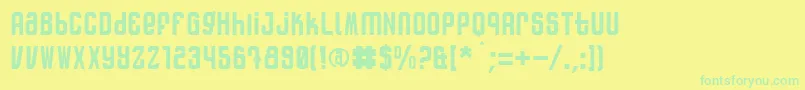 PatinioRotulo Font – Green Fonts on Yellow Background