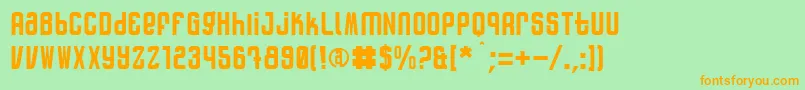 PatinioRotulo Font – Orange Fonts on Green Background