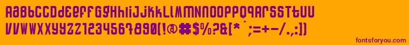 PatinioRotulo Font – Purple Fonts on Orange Background