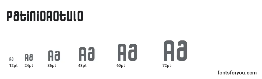 PatinioRotulo Font Sizes