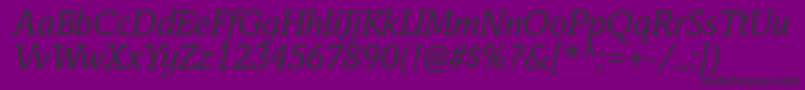 CorzinairItalic Font – Black Fonts on Purple Background