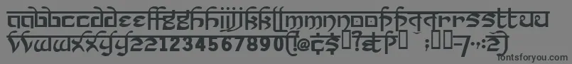 フォントPrakrta ffy – 黒い文字の灰色の背景