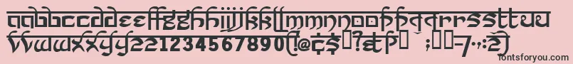 フォントPrakrta ffy – ピンクの背景に黒い文字