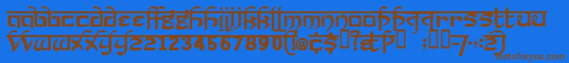 fuente Prakrta ffy – Fuentes Marrones Sobre Fondo Azul