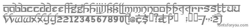 Prakrta ffy-fontti – harmaat kirjasimet valkoisella taustalla
