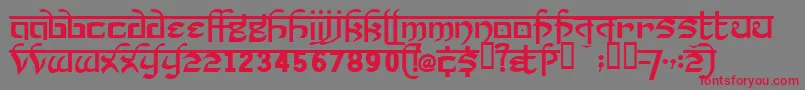 Prakrta ffy Font – Red Fonts on Gray Background