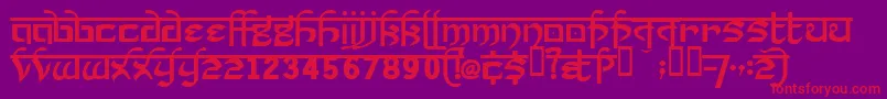 Prakrta ffy Font – Red Fonts on Purple Background
