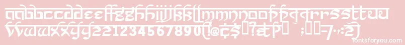Шрифт Prakrta ffy – белые шрифты на розовом фоне