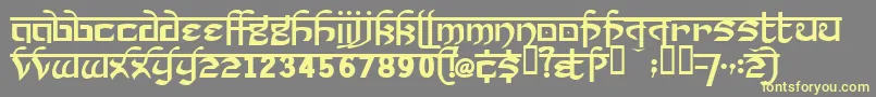 Шрифт Prakrta ffy – жёлтые шрифты на сером фоне