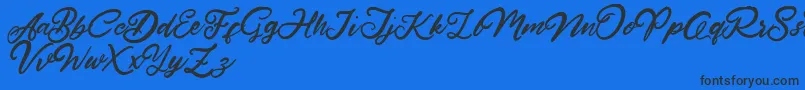 HardestStyleDemo Font – Black Fonts on Blue Background