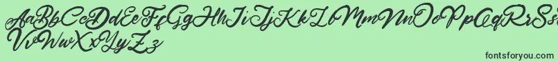 HardestStyleDemo Font – Black Fonts on Green Background