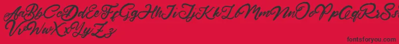 HardestStyleDemo Font – Black Fonts on Red Background