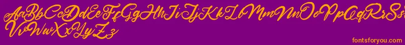 HardestStyleDemo Font – Orange Fonts on Purple Background