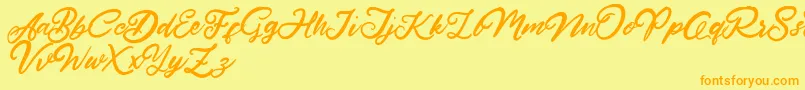 HardestStyleDemo Font – Orange Fonts on Yellow Background