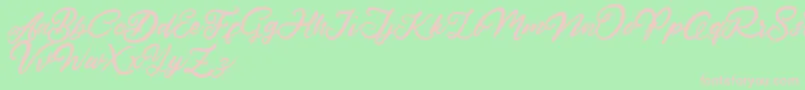 HardestStyleDemo Font – Pink Fonts on Green Background