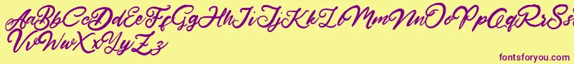 HardestStyleDemo Font – Purple Fonts on Yellow Background