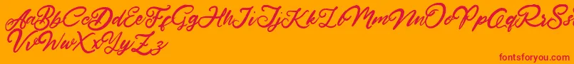 HardestStyleDemo Font – Red Fonts on Orange Background