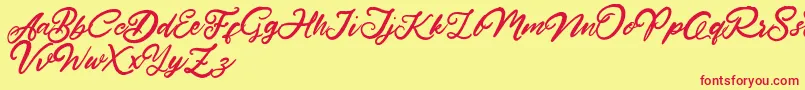 HardestStyleDemo Font – Red Fonts on Yellow Background