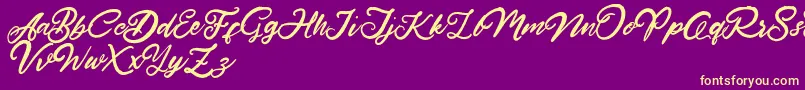 HardestStyleDemo Font – Yellow Fonts on Purple Background