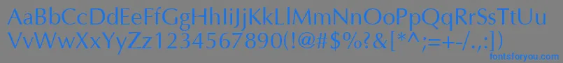 Optimal Font – Blue Fonts on Gray Background