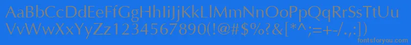 Шрифт Optimal – серые шрифты на синем фоне