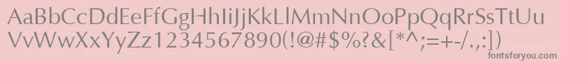 Optimal Font – Gray Fonts on Pink Background