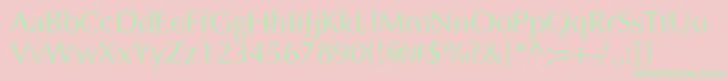 Optimal Font – Green Fonts on Pink Background