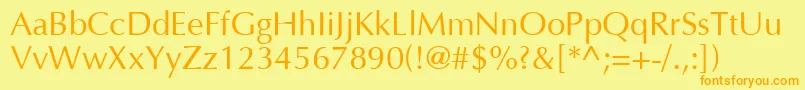 Optimal Font – Orange Fonts on Yellow Background