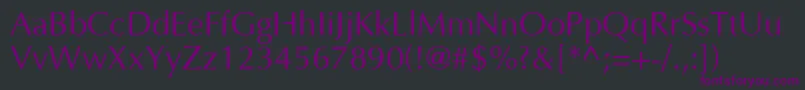 Optimal Font – Purple Fonts on Black Background