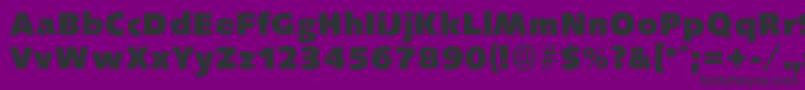 SaxonyserialHeavyRegular Font – Black Fonts on Purple Background