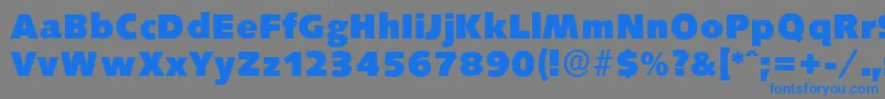 SaxonyserialHeavyRegular Font – Blue Fonts on Gray Background