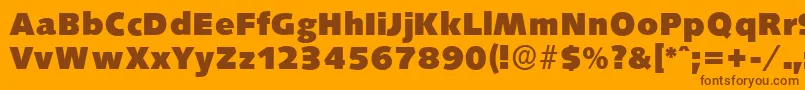 SaxonyserialHeavyRegular Font – Brown Fonts on Orange Background