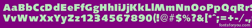 SaxonyserialHeavyRegular Font – Green Fonts on Purple Background