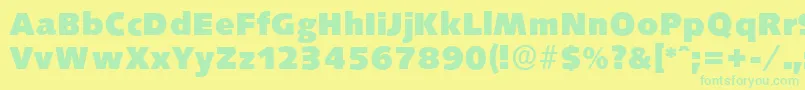 Шрифт SaxonyserialHeavyRegular – зелёные шрифты на жёлтом фоне